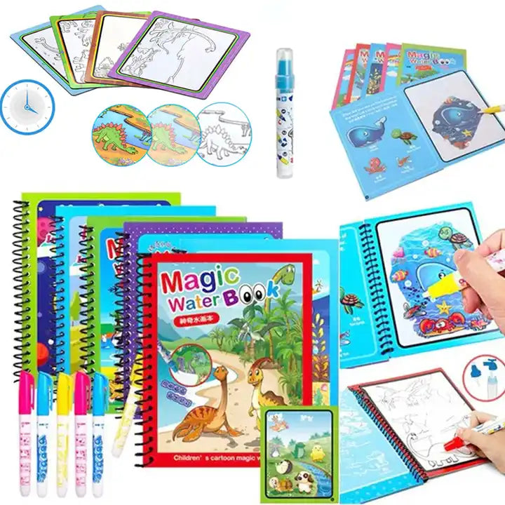 Magic Water Coloring Book - 3 pack